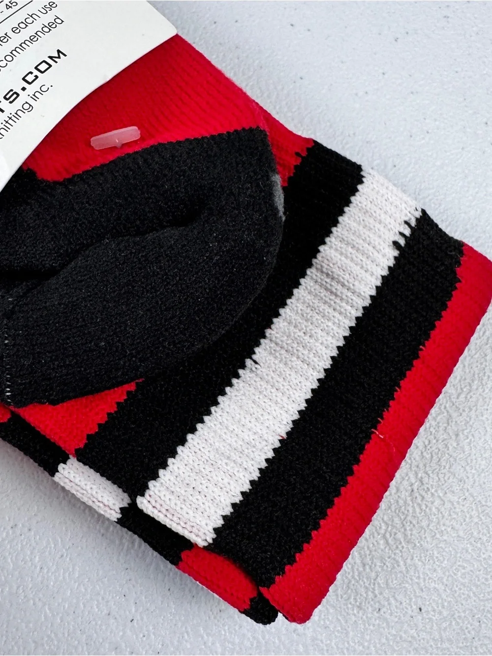 TCK Elite Knit-In Stirrup Baseball Softball 7” Socks M Medium Red Black White